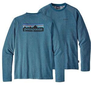 Patagonia P-6 Blue Logo Graphic Lightweight Organic Cotton Crew Sweatshirt